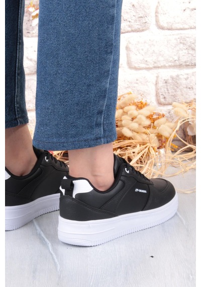 M.p 252 6049 Rahat Hafif Orijinal Ürün Kadın Sneaker Spor Ayakkabı Siyah - Beyaz