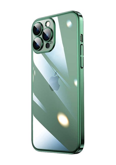 Zeyline Apple Uyumlu iPhone 13 Pro Max Sert Pc Renkli Çerçeveli Zore Riksos Kapak-yeşil