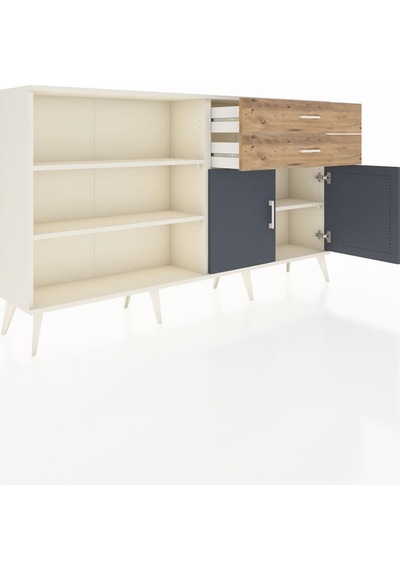Arges Konsol 3 Raflı 2 Çekmeceli 2 Kapaklı 176x30x99 Aytaşı-antra Aytaşı-antrasit/çam Arges Konsol 3 Raflı 2 Çekmeceli 2 Kapaklı 176x30x99 Aytaşı-antra Aytaşı-antrasit/çam