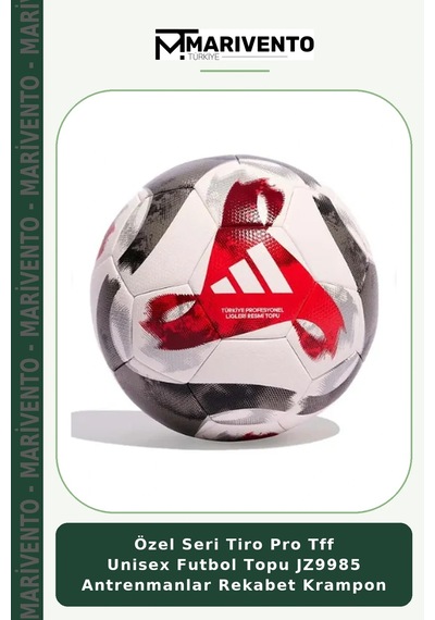 Marivento Özel Seri Tiro Pro Tff Unisex Futbol Topu Jz9985 Antrenmanlar Rekabet Krampon Çok Renkli