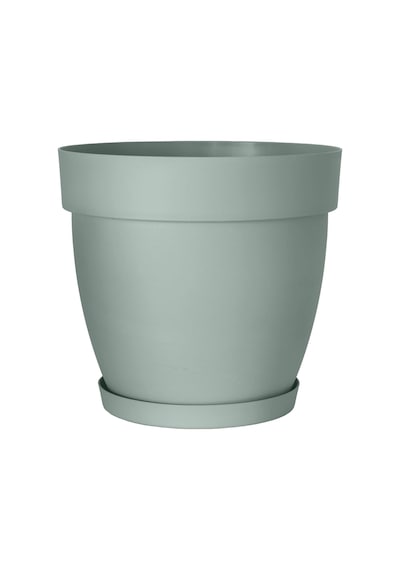 Mono Saksı Tabaklı Drenaj Delikli Izgaralı Plastik Çiçek Saksısı Yeşil, 85 Litre