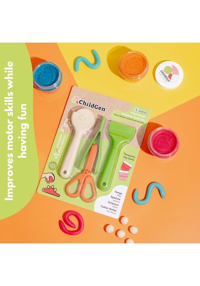 Oyun Hamuru Premium Modelleme Seti Roller, Makas, Spatula, Cımbı Standart