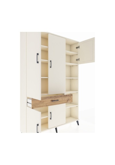 Arges Dolap 10 Raflı Tek Çekmeceli 5 Kapaklı 132x30x195 Aytaşı-aytaşı/çam Aytası/atlas Çam Arges Dolap 10 Raflı Tek Çekmeceli 5 Kapaklı 132x30x195 Aytaşı-aytaşı/çam Aytası/atlas Çam