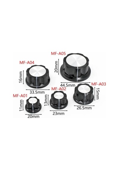 Ic-222a Vidalı Potansiyometre Düğmesi Pot Başlığı Mf-a01