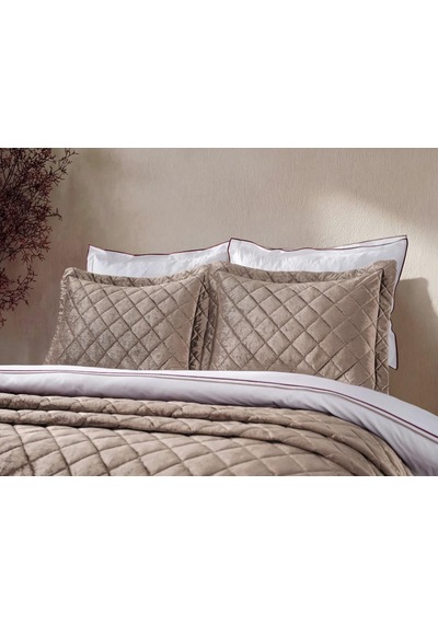 Doqu Home Luxury Yatak Örtüsü Imperial Çift Kişilik - Cappucino Krem