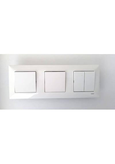 Viko Meridian Beyaz 3lü Set Komütatör İkili Anahtar + Anahtar + Anahtar