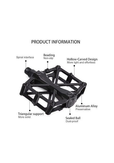 Xbyc 1815 Bilyalı Bisiklet Platform Pedal Geniş Yapılı Bilyalı Alüminyum Pedal Mukavemetli Mavi Renk