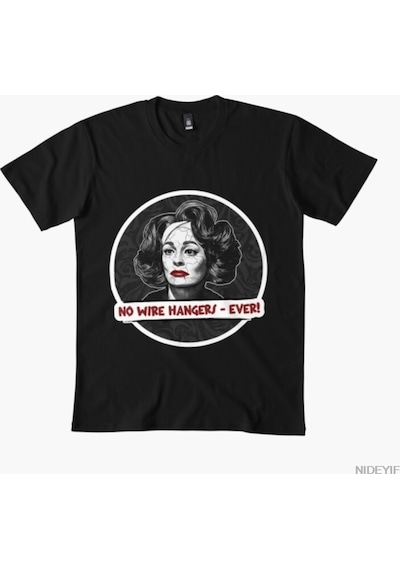 Flood Of Style Mizah - No Wire Hangers Erkek Kadın Tişörtü %100 Pamuklu Tişörtler Kısa Kollu Üstler 1226-3 Siyah