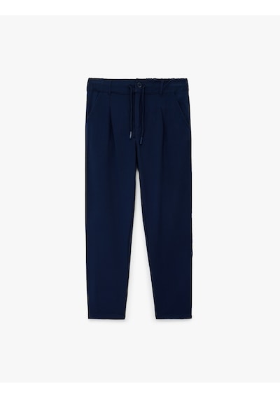 Koton Beli Lastikli Bağlama Detaylı Pileli Basic Pantolon Lacivert 6skb40144tw Koton Beli Lastikli Bağlama Detaylı Pileli Basic Pantolon Lacivert 6skb40144tw
