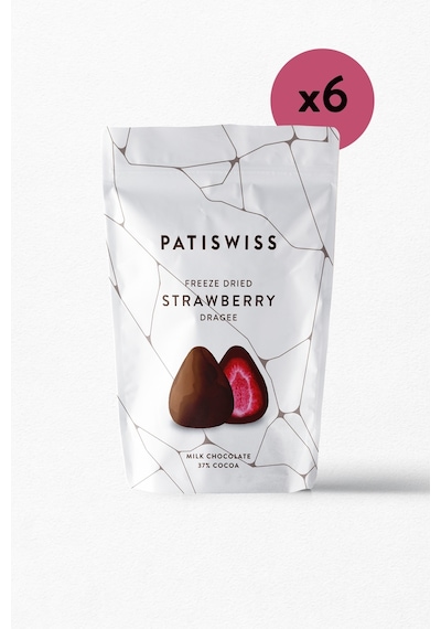 Patiswiss Sütlü Çikolatalı Çilek Draje 6 x 80 G