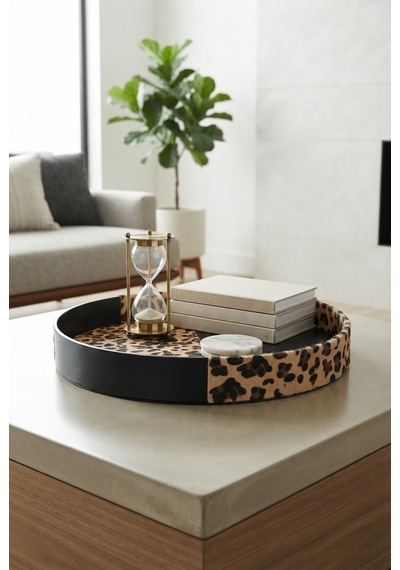Tepsi Casalona Kahve Leopar Tüy