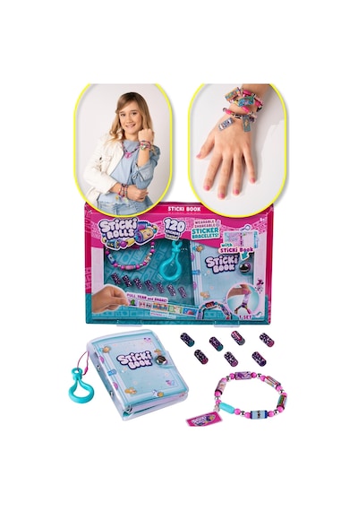 Sticki Rolls Sticki Kitabı Stickerlı Bileklik Çıkartmalı Etiket Çok Renkli