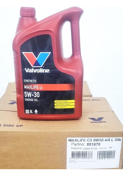 Valvolıne Maxlıfe C3 5w-30 5 Lt Üretim Yılı 2024