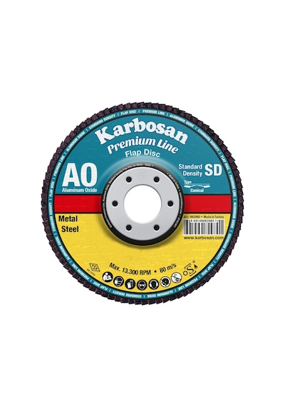 Karbosan 982980 115mm 60 Kum Alüminyum Oksit Flap Disk 10 Adet
