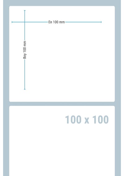 Termal Barkod Etiketi 100x100mm 1 Rulo 500 Sarım Ribonsuz Kargo, Depo Termal Yazıcılar 1