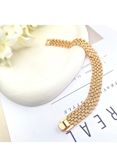 Hasır Bileklik Kuyumcu Model Zirkon Taşlı Çelik Kararmaz Xuping Vip Seri Yüksek Kalite Rose Gold