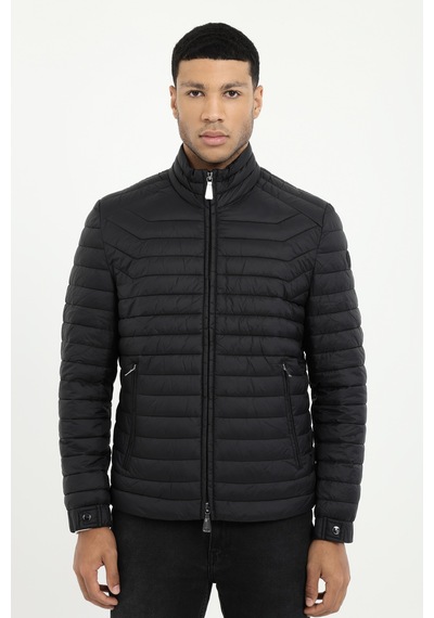 Dufy Erkek Slim Fit Kapüşonlu Siyah Mont-25389