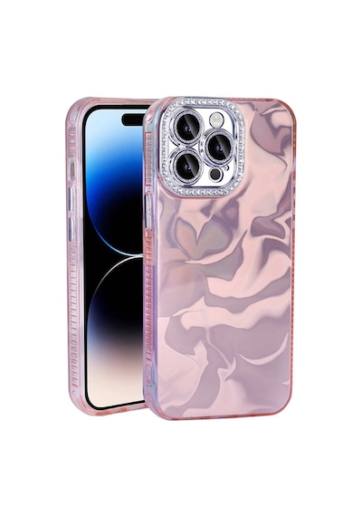Apple Uyumlu  iPhone 14 Pro Max Kılıf Airbagli Parlak Taş Detay Tasarımlı Zore Esila Kapak