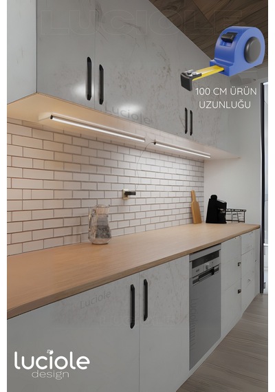 Tezgah Altı Led Işık Mutfak Bar Aç Kapa Beyaz Yapışkanlı 1 Metre - Led Işık Tmbeyaz1