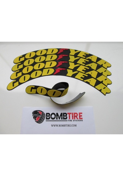 Lastik Yazısı Sarı Goodyear Bombtire 8 Adet