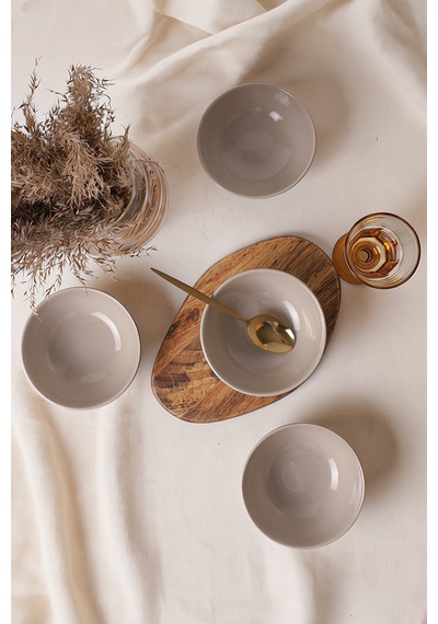 Keramika Taupe Kera Kase 14 Cm 4 Adet 594 Krem