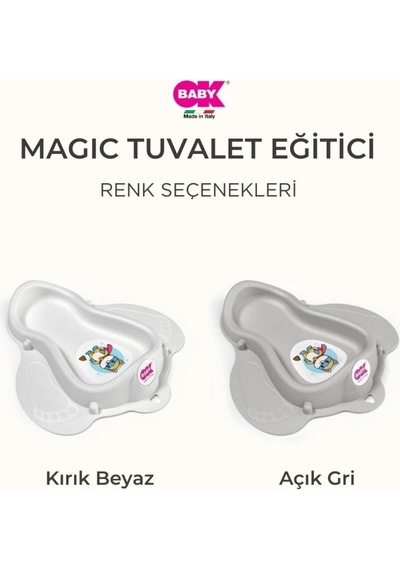 Ok Baby Magic Eğitici Tuvalet Gri