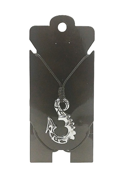 Kore İp Askılı Ve Krom Çelik Kaplamalı Unisex Tribal Kolye Kkrm-05 Gümüş5