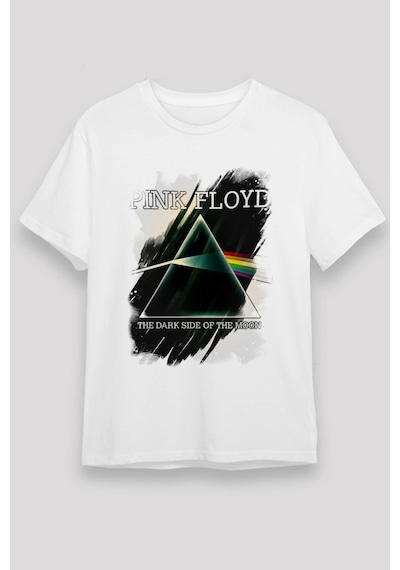 Adrift Pink Floyd Baskılı Unisex Beyaz Tişört Beyaz