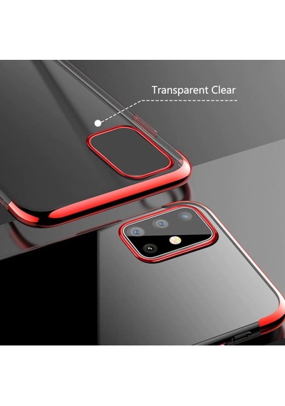 Galaxy A71 Köseleri Renkli Seffaf Kamera Korumali Silikon Kilif 402647315
