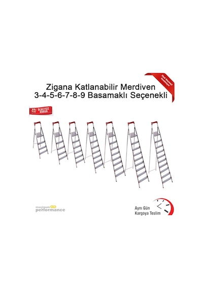 Zigana Katlanabilir Merdiven Basamaklı 5 Basamak