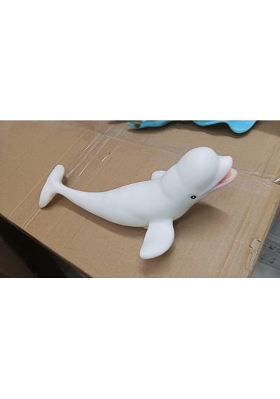 Plastik Oyuncak Büyük Boy Yunus Beyaz Balina Beluga 23 Cm