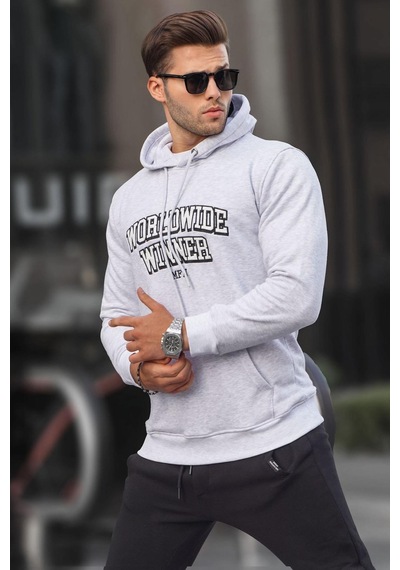 Madmext Karmelanj Baskılı Kapüşonlu Sweatshirt 6149-karmelanj Karmelanj