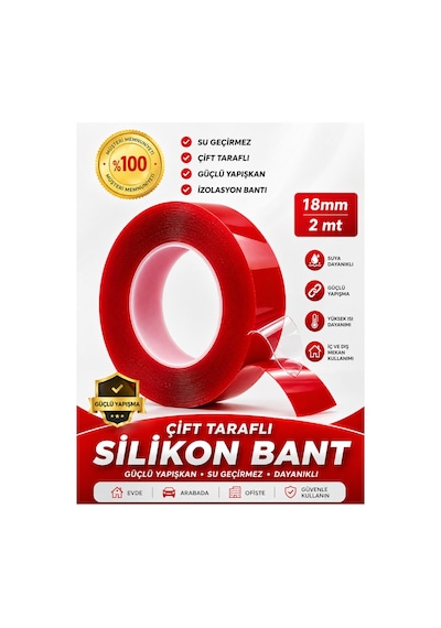 Çift Taraflı Bant 2 Metre 2 Li Set