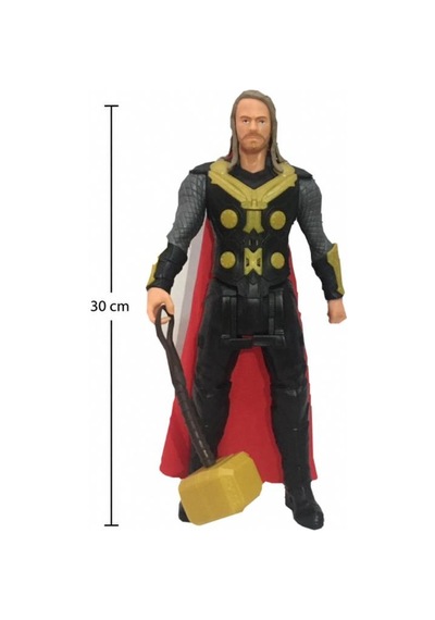 Avengers Süper Kahraman Çekiçli Thor 30 Cm Eklemleri Hareketli Işıklı Ve Sesli Figür Oyuncak