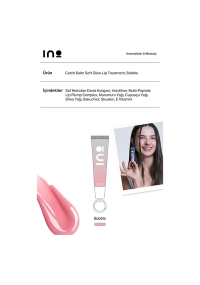 Bubble Lip Balm Volufiline & Saf Deniz Kolajeni & Peptit Kompleksi