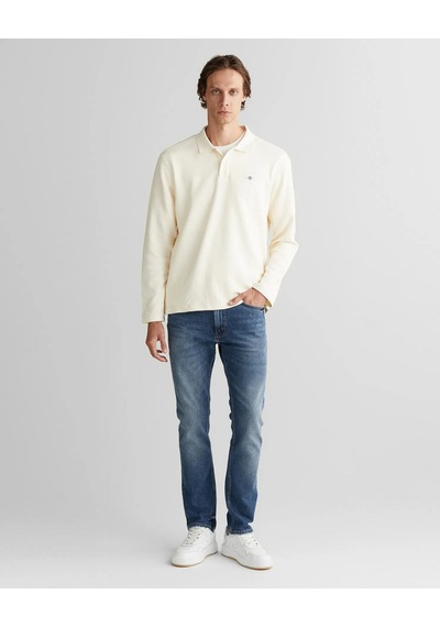 Gant 2425338t Erkek Polo Tişört Krem