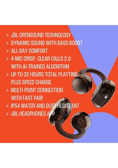 Soundgear Clips Gerçek Kablosuz Açık Kulak Kulaklık, Sonicarc Tasarım, 32 Saate Kadar Toplam Çalma Süresi, 4 Işın Oluşturan Mikrofon, Ip54 Suya Ve Toza Dayanıklı, Opensound Teknolojisi, Ghost