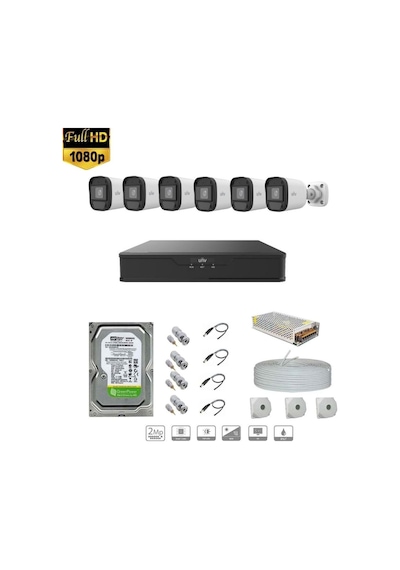 Unv Full Hd 6 Kameralı Set Sesli