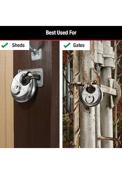 Master Lock Anahtarlı 40d Paslanmaz Çelik Discus Asma Kilit, Gümü