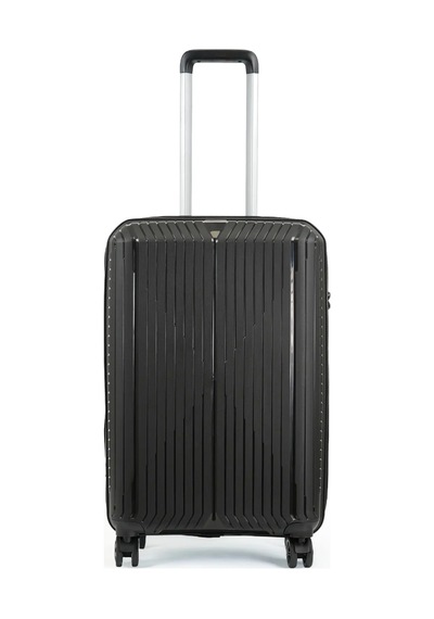 Ground Dikey Çizgili 3'lü Set Valiz 10728 Siyah - Gri