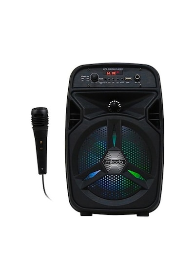 Mikado MD-814KP Mikrofonlu Led Işıklı Bluetooth Hoparlör