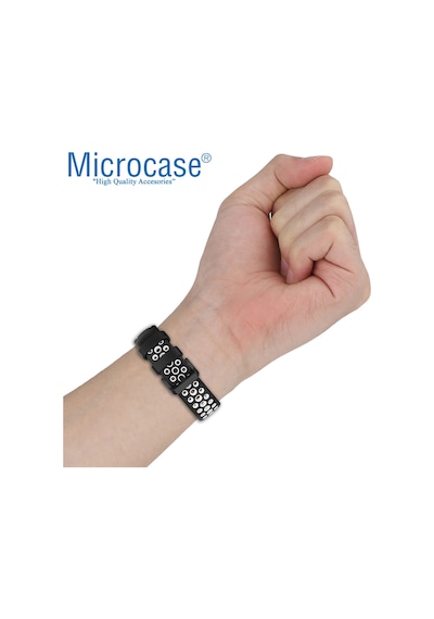 Microcase KY50 Xiaomi Mi Band 7 Pro için Delikli Silikon Kordon Kayış