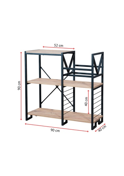 Çok Amaçlı Ahşap Metal Raflı Plaklık Stand Kitaplık, Çiçeklik Ve Dekoratif Raf Ünitesi 90x90x40 Cm Siyah Çok Amaçlı Ahşap Metal Raflı Plaklık Stand Kitaplık, Çiçeklik Ve Dekoratif Raf Ünitesi 90x90x40 Cm Siyah
