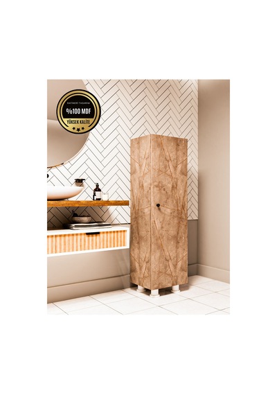 Elox Banyo Dolabı Raflı Farklı Tasarım Gri