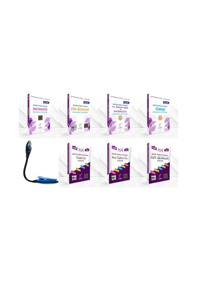 Karekök Yayınları 8 Sınıf Konu Anlatımı Ve Ros Yeni Nesil Beceri Temelli Sorular + Kitap Okuma Işığı
