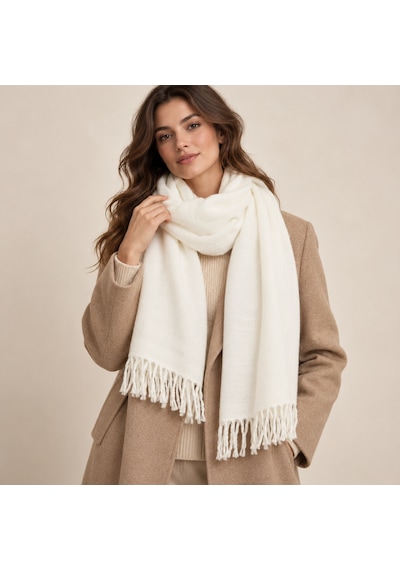 Lumıère Ecru Collection Ekru Krem Püsküllü Kadın Şal Soft Touch Yumuşak Dokulu, Oversize, Old Money Stil, Zarif Kışlık Atkı Şal Çok Renkli Lumıère Ecru Collection Ekru Krem Püsküllü Kadın Şal Soft Touch Yumuşak Dokulu, Oversize, Old Money Stil, Zarif Kışlık Atkı Şal Çok Renkli