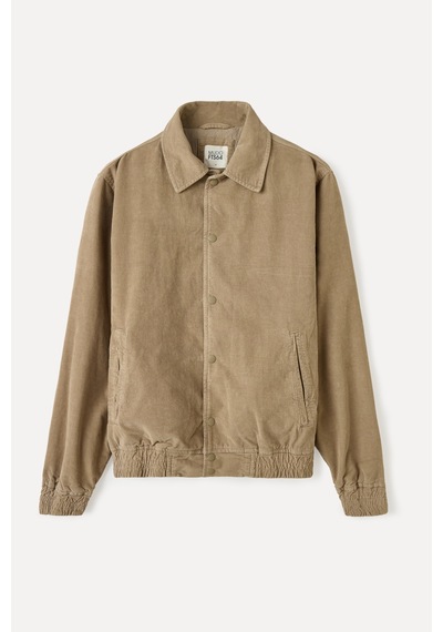 Mudo Erkek Erkek Vizon Rengi Regular Fit Kadife Dokulu Bomber Ceket 1264472