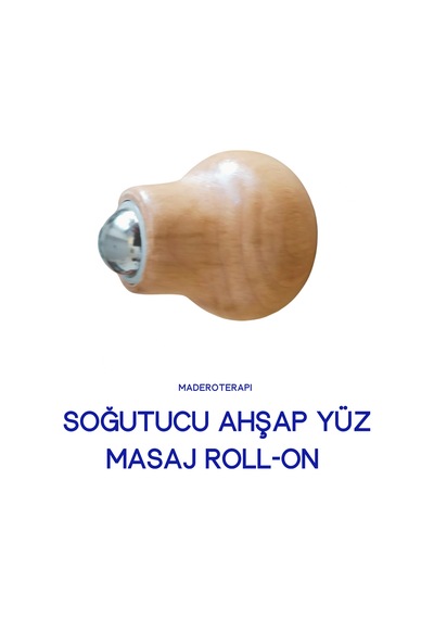 Soğutucu Ahşap Yüz Masaj Rollonu Şişlik, Morluk Ve İnce Çizgi Karşıtı Ahşap Metal Uç Roller
