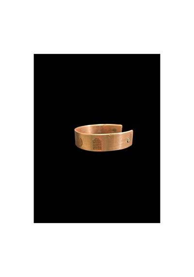 Bakır Bileklik & Yüzük 2 Mm Kalınlık 16 Mm Genişlik Dua Korumalı Zırh Korumalı