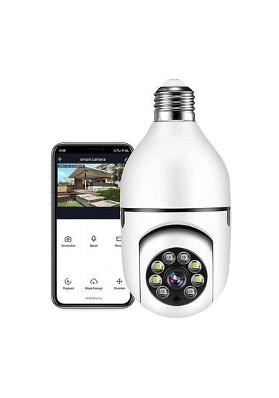 Sepetinegelsin Wifi 360 Panoramik Ampul Kamera Gece Görüş Ses Akıllı Hareket Algılayıcı